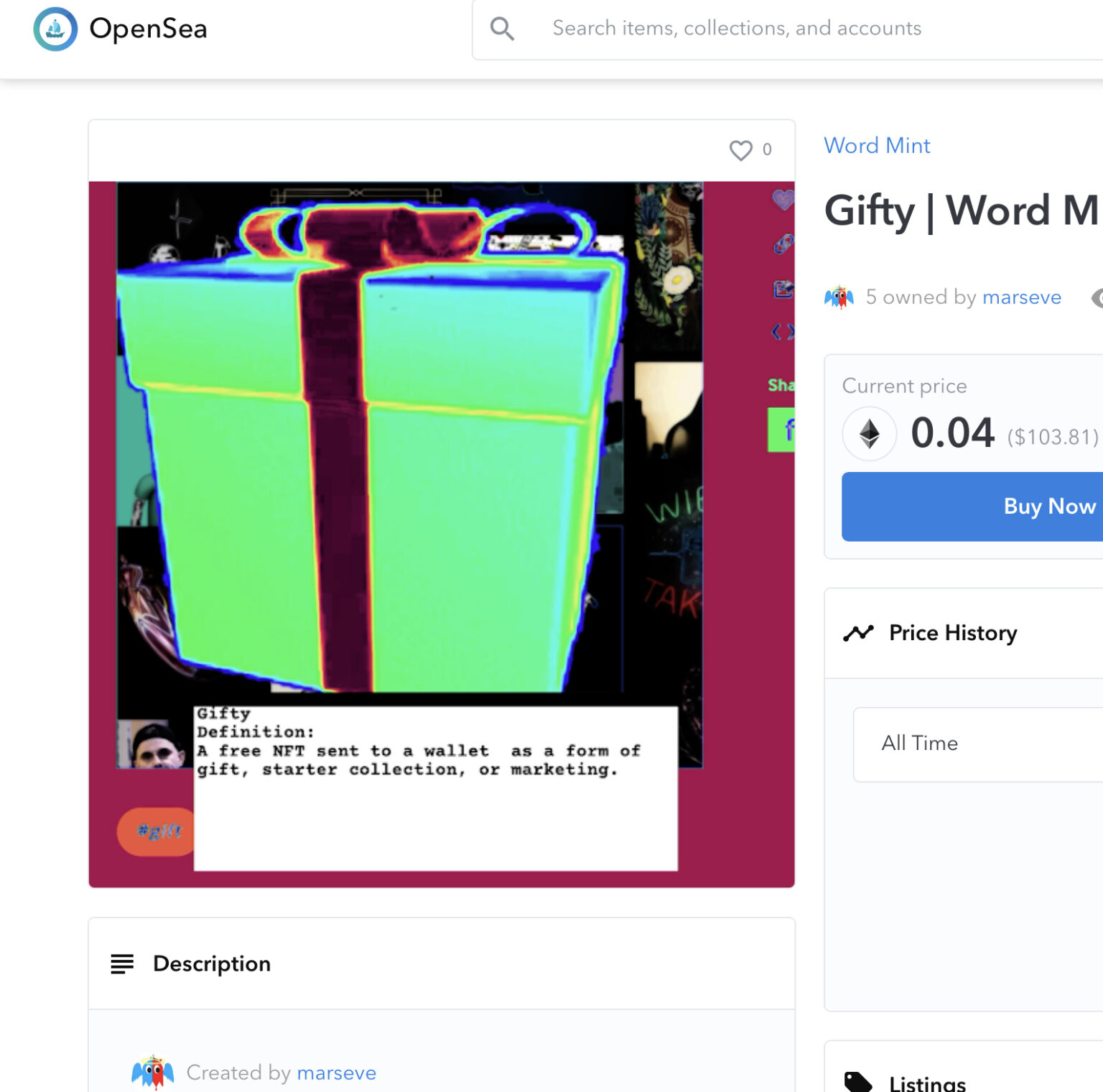 Gifty Word Mint Mars Eve NFT MFND NFTs Ministry